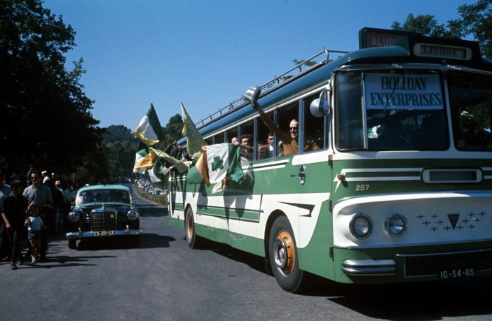 Celtic supporters in Lisbon