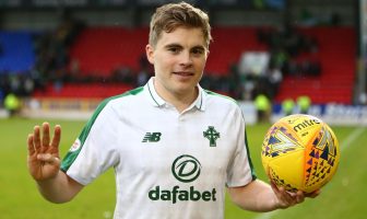 Celtic winger James Forrest scored four goals against St Johnstone