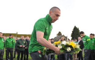 Scott Brown at John Thomson's grave