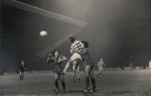 Johnny Doyle scores against Real Madrid in the European Cup quarter final