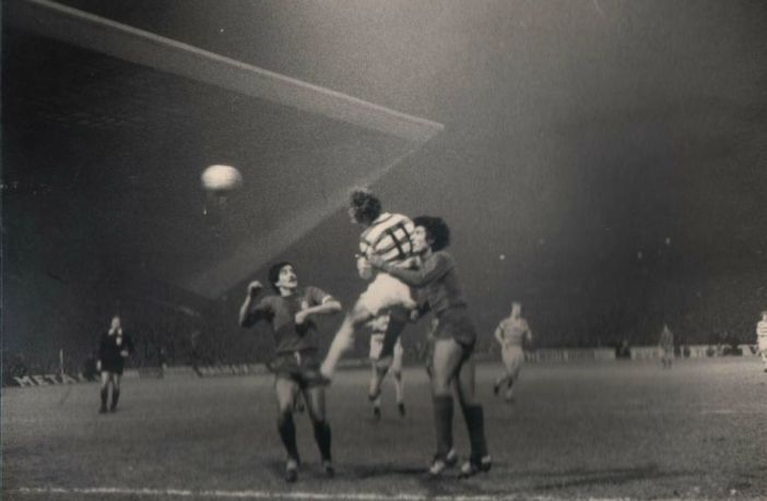 Johnny Doyle scores against Real Madrid in the European Cup quarter final