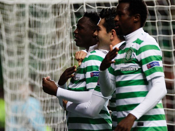 Victor Wanyama celebrates