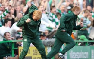 Gordon Strachan and coach Neil Lennon