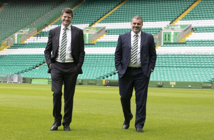 Ange Postecoglou with Dominic McKay