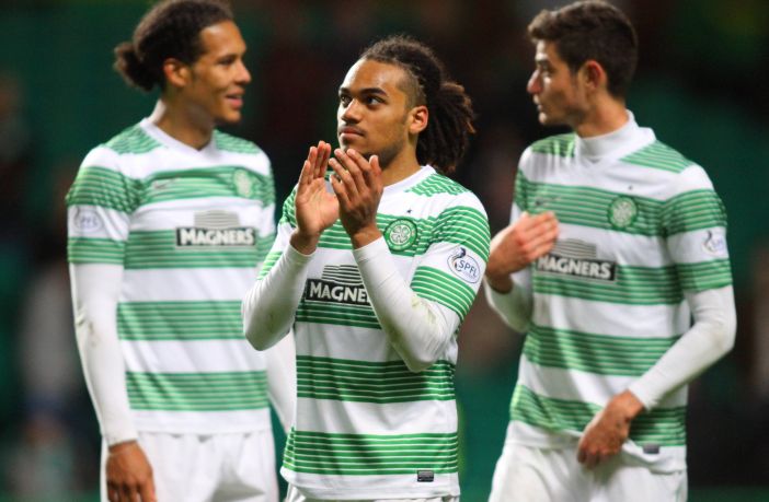 Jason Denayer applauds Celtic support