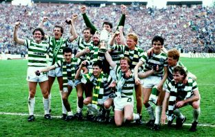 Celtic with the Scottish Cup in 1985