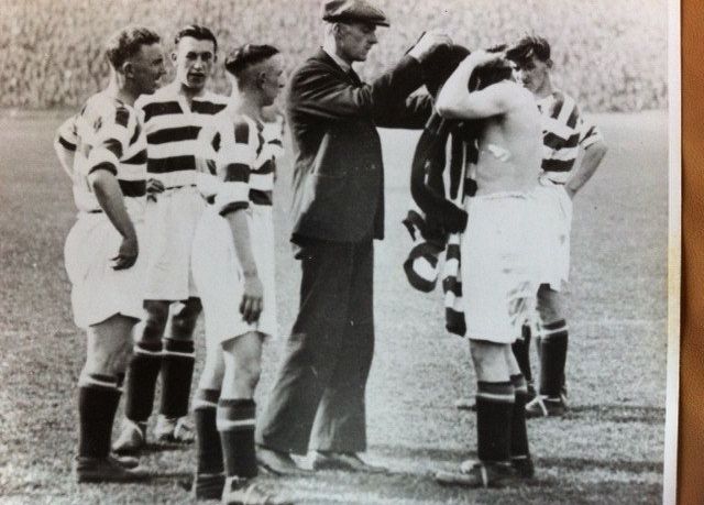 Chic Geatons puts on the goalkeeper jersey