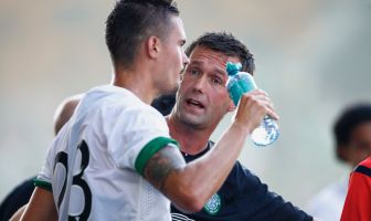 Ronny Deila talks to Mikael Lustig