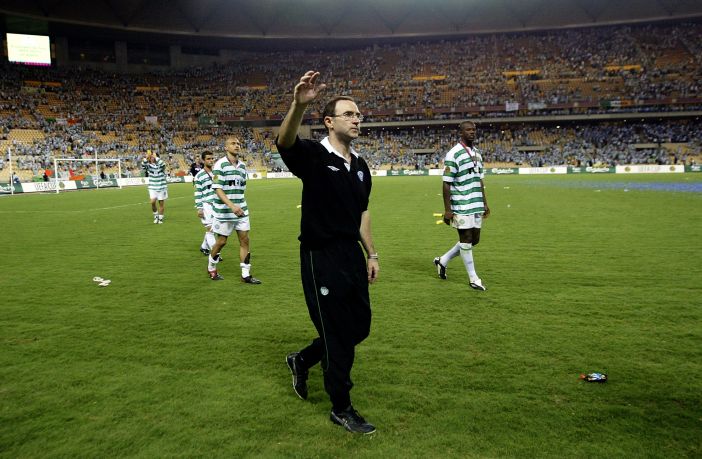 A dejected Martin O'Neill in Seville