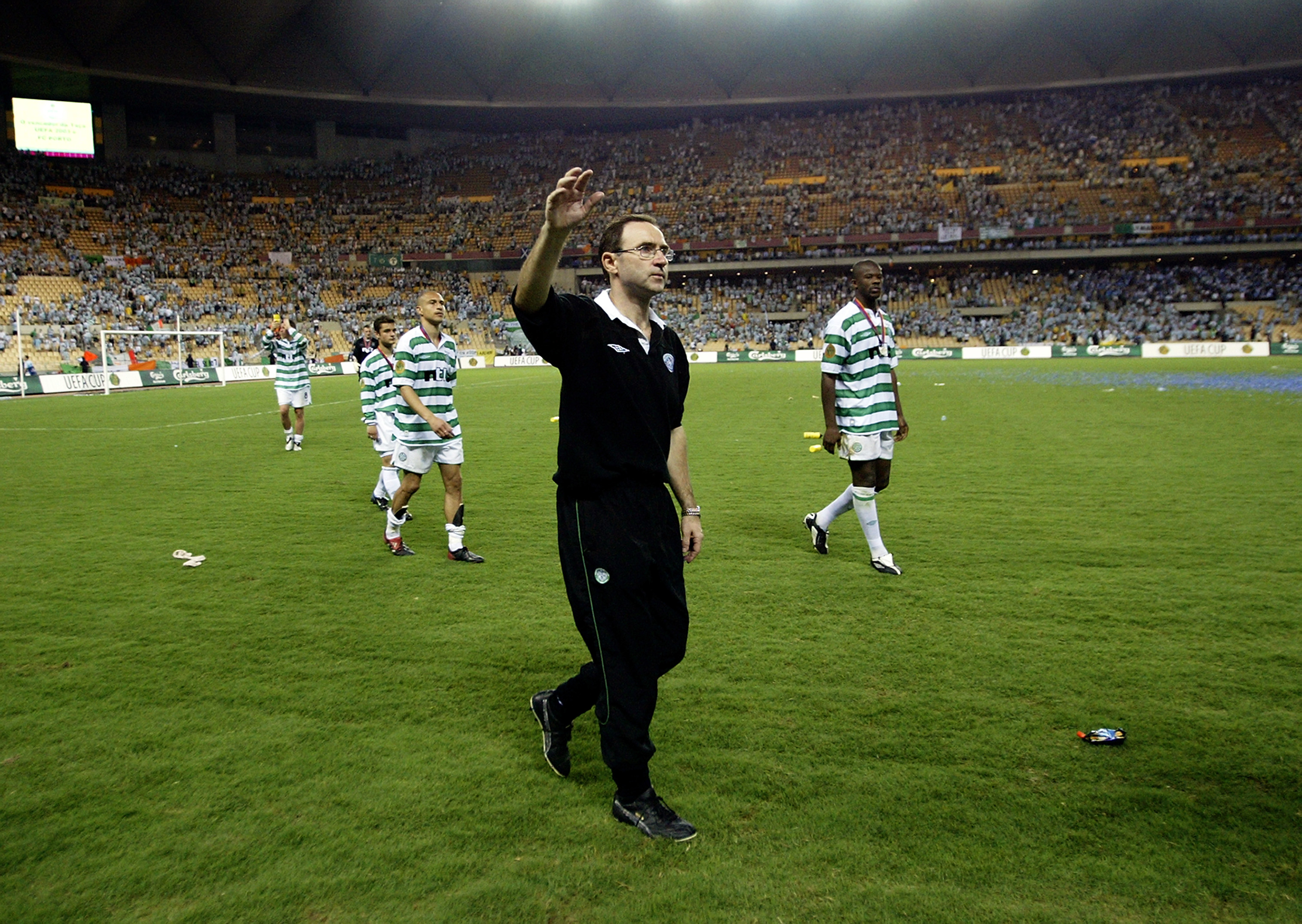 A dejected Martin O'Neill in Seville