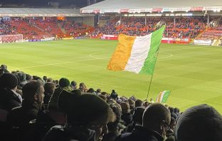 View from the Celtic end at Pittodrie