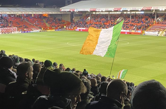 View from the Celtic end at Pittodrie