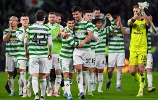 Celtic players celebrate