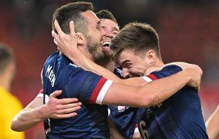 John McGinn, Andy Robertson and Kieran Tierney
