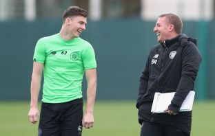 Kieran Tierney and Brendan Rodgers