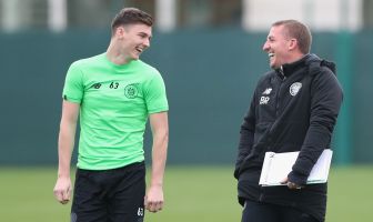 Kieran Tierney and Brendan Rodgers
