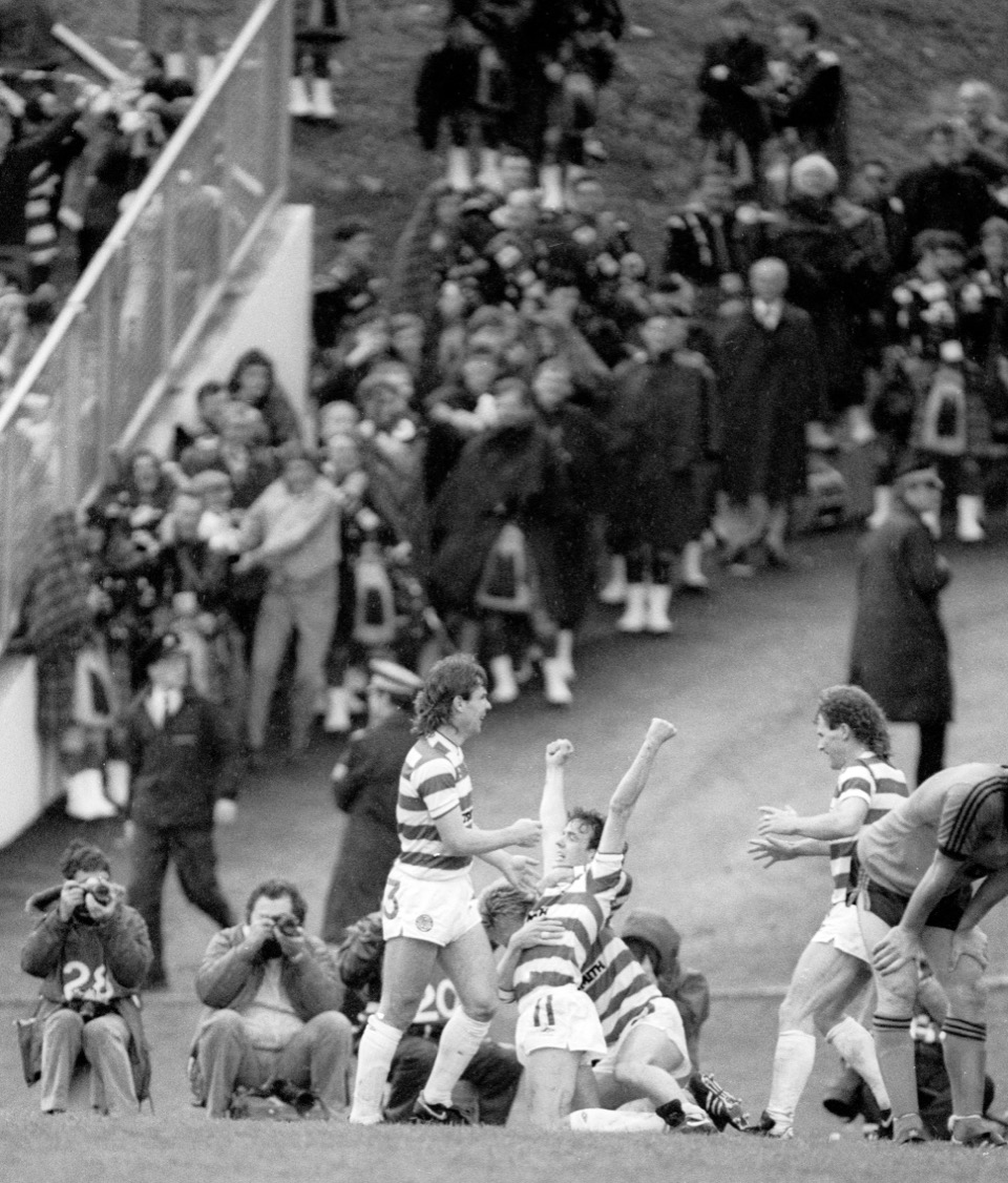 Frank McGarvey celebrates 