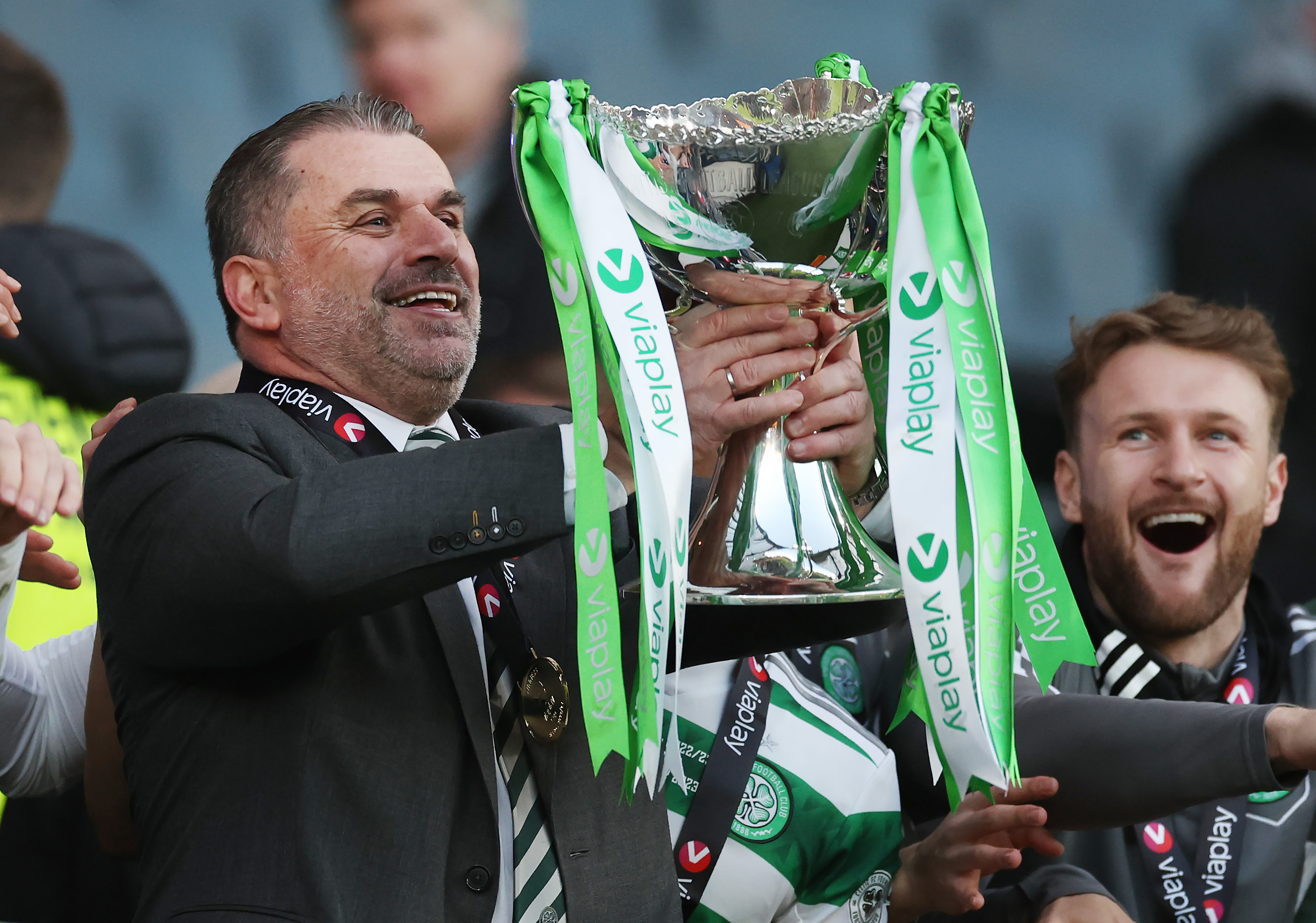 Ange Postecoglou lifts the League Cup