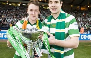 Celtic goalscorers Aiden McGeady and Darren O'Dea