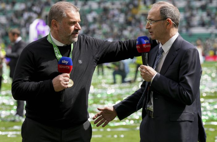 Ange Postecoglou embraces former Celtic manager Martin O Neill