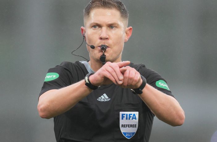 Referee David Dickinson