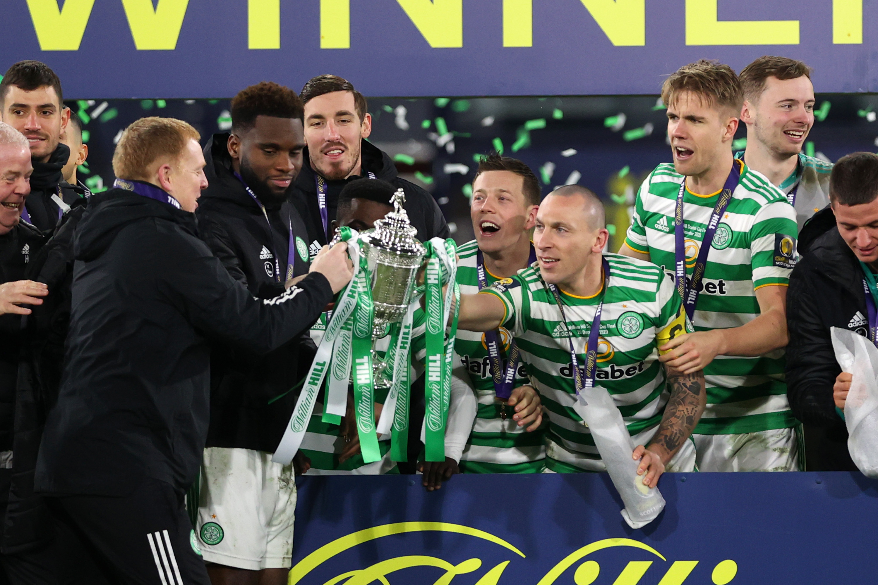 Neil Lennon and Scott Brown 