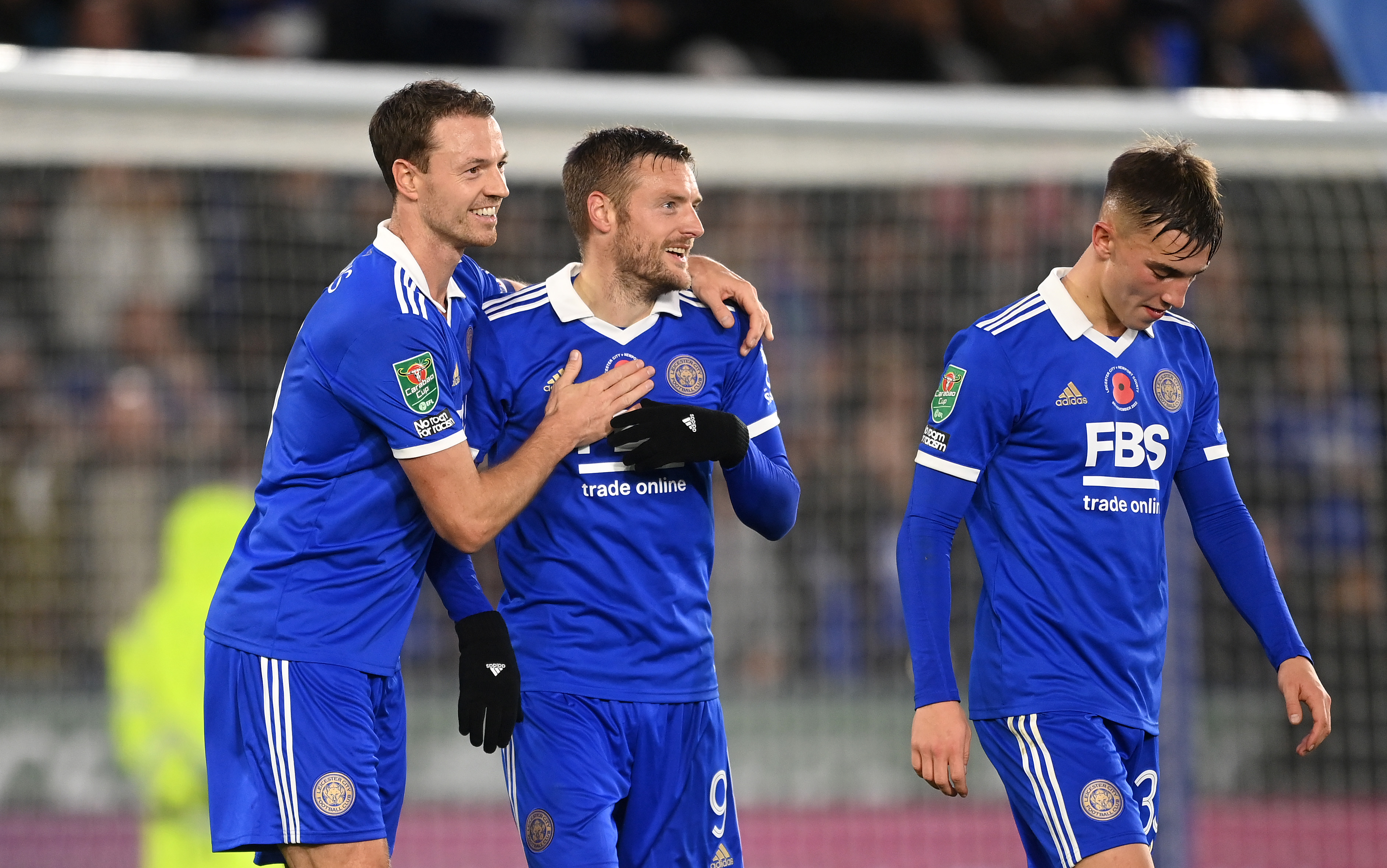 Jamie Vardy celebrates