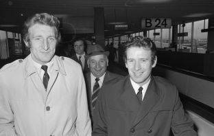 Tommy Gemmell with his close friend Willie Wallace