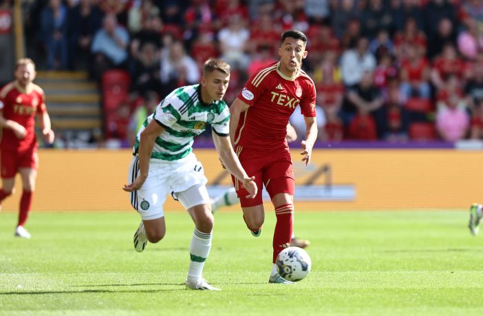 Maik Nawrocki in action against Aberdeen last season