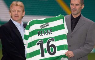 Gordon Starchan with new signing Roy Keane