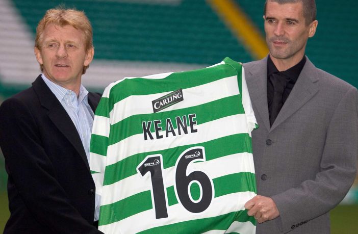 Gordon Starchan with new signing Roy Keane