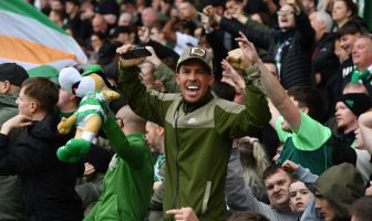Celtic supporters at Fir Park