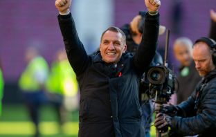 Brendan Rodgers at Tynecastle