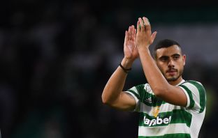 Celtic's Greek striker Giorgos Giakoumakis