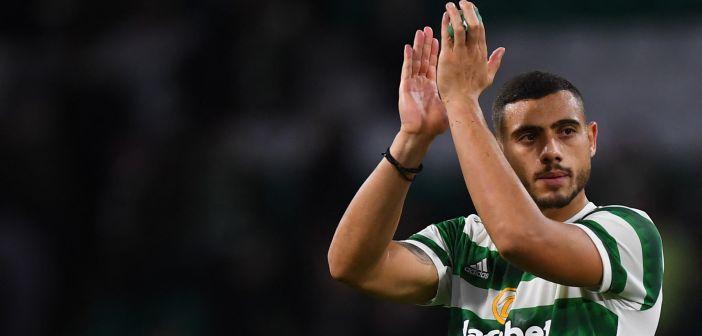 Celtic's Greek striker Giorgos Giakoumakis