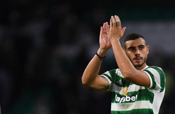 Celtic's Greek striker Giorgos Giakoumakis