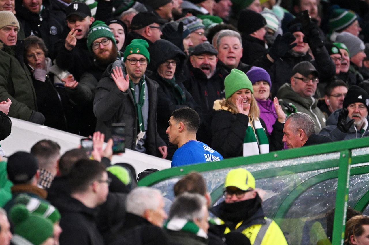 Leon Balogun of theRangers is sent off