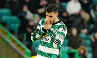 Liel Abada reacts after missing a scoring chance