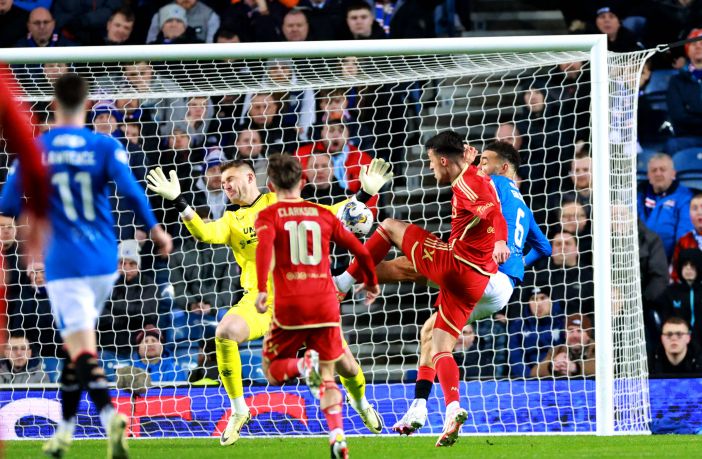Bojan Miovski scores at Ibrox
