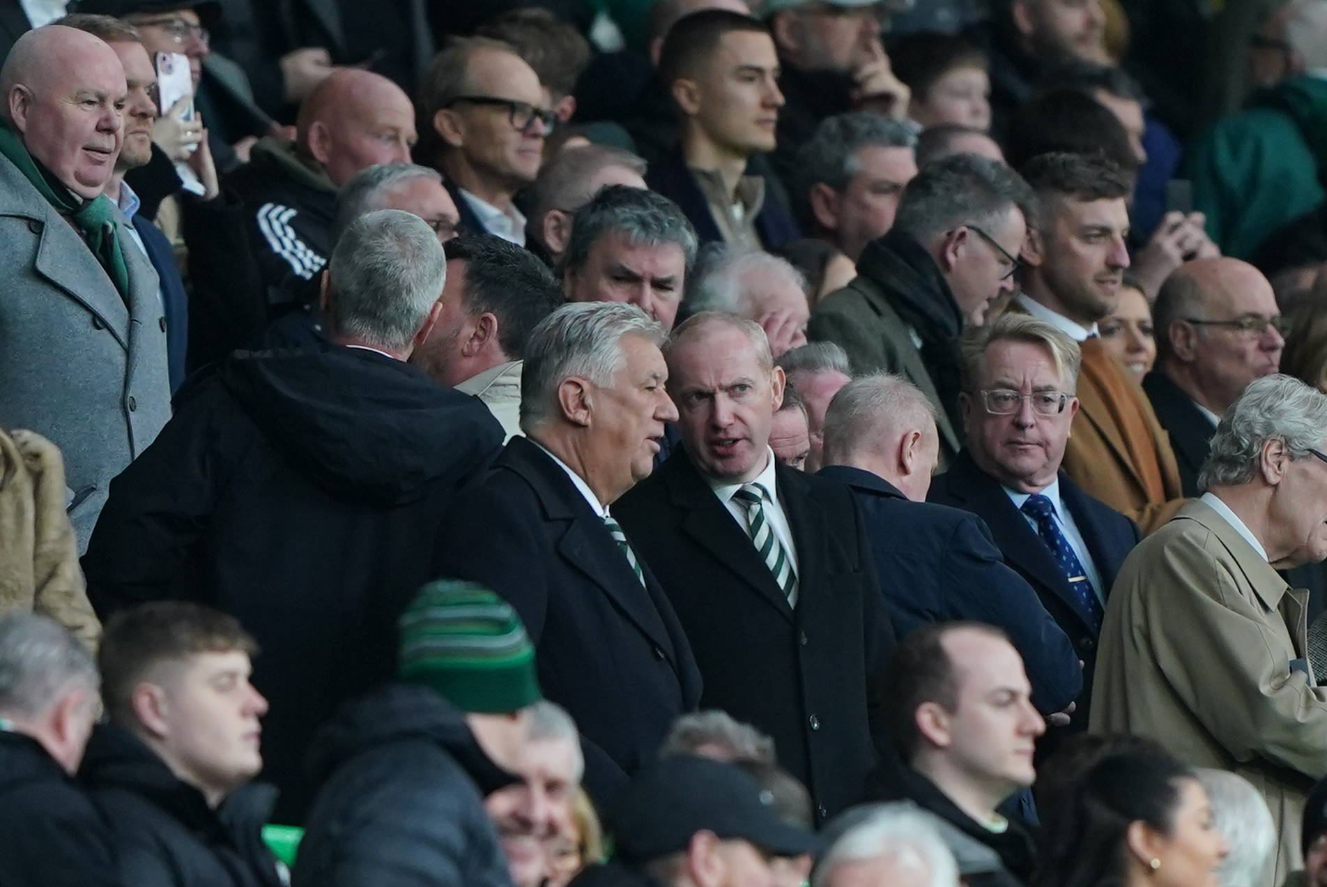 Celtic chairman Peter Lawwell and CEO Michael Nicholson