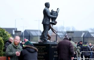 The statue of Jock Stein at Celtic Park