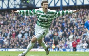 Alan Thompson celebrates