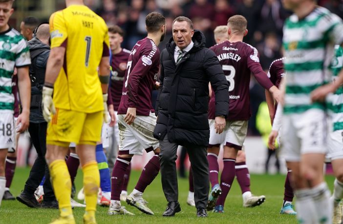 Brendan Rodgers at Tynecastle