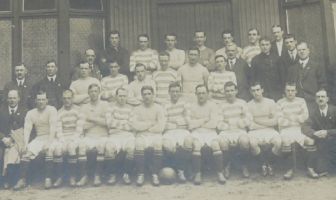 Champions Celtic face a Scottish League XI for the Belgian Relief fund at Hampden in May 1916.