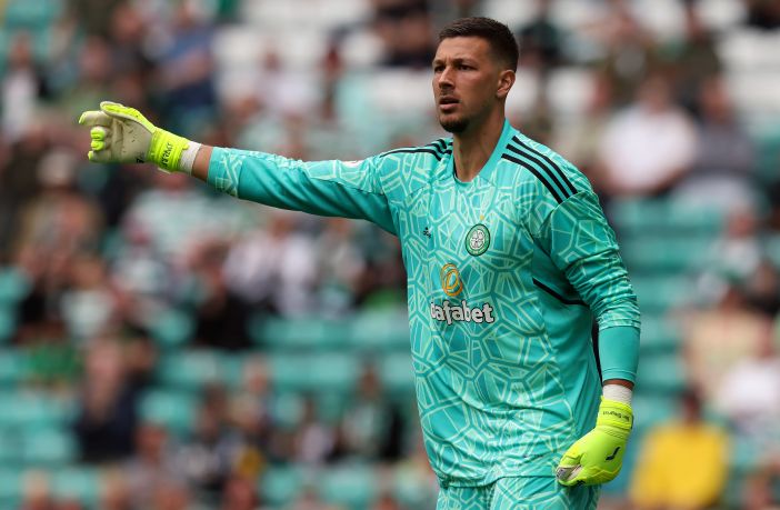 Ben Siegrist of Celtic is seen in action during the Pre-Season Friendly match between Celtic and Blackburn Rovers at Celtic Park on July 16, 2022. (Photo by Ian MacNicol/Getty Images)