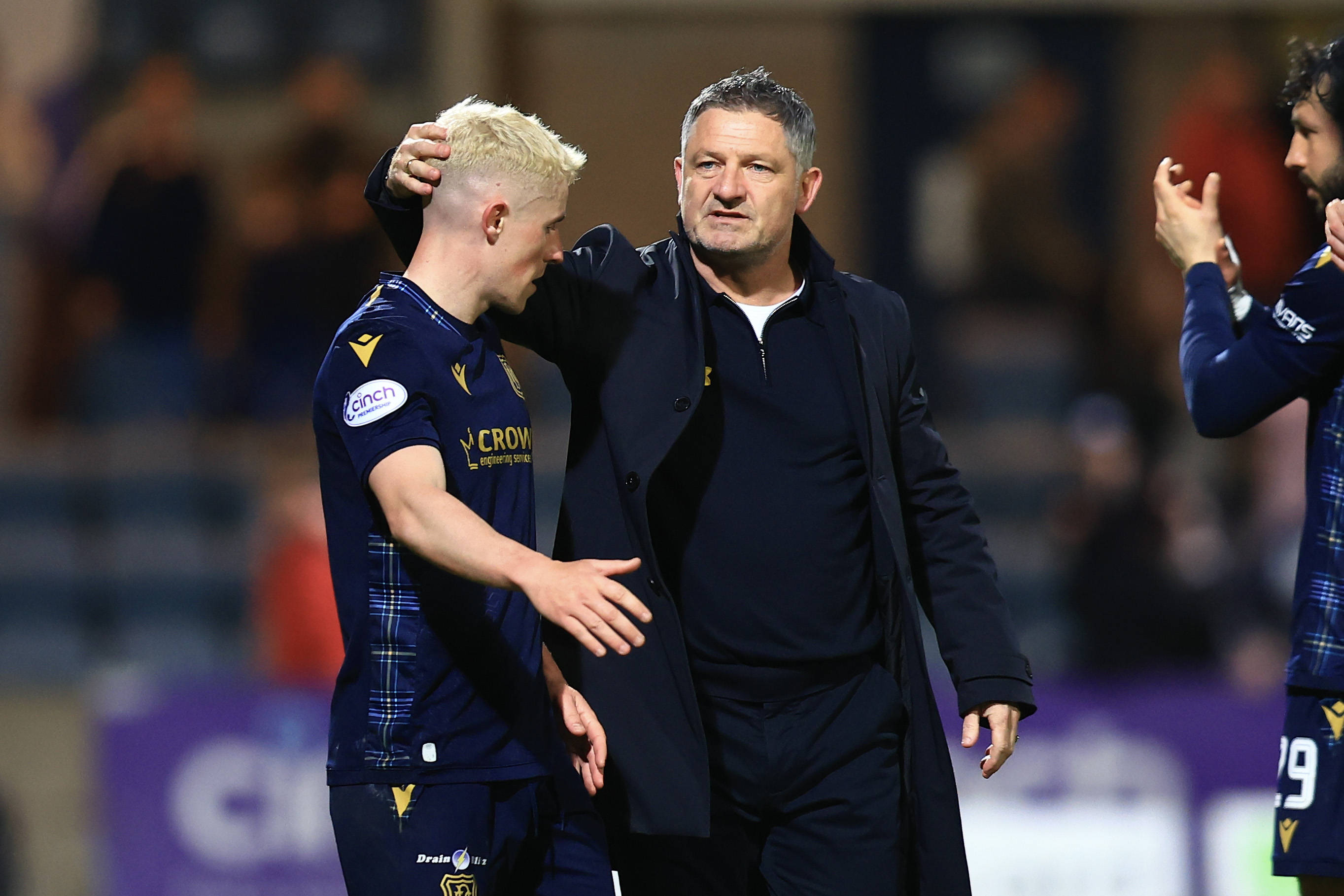 Luke McCowan with ony Docherty