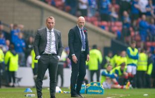 Brendan Rodgers with Clement at Scottish Cup final