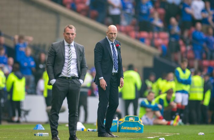 Brendan Rodgers with Clement at Scottish Cup final