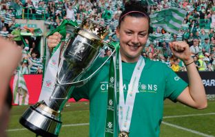 Amy Gallacher with the trophy