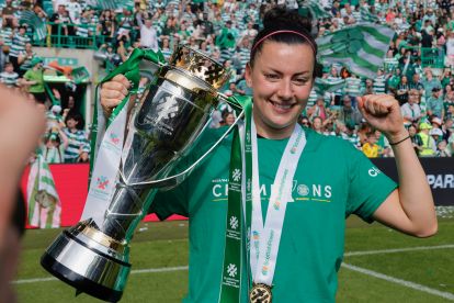 Amy Gallacher with the trophy